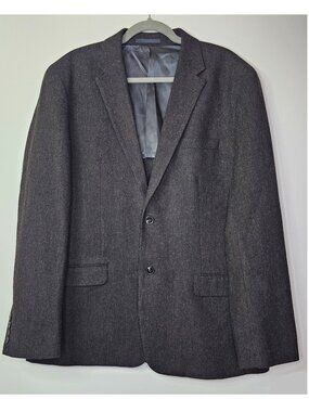 French Connection Textured Tweed Style Wool Blend Blazer Jacket Sport Coat XL